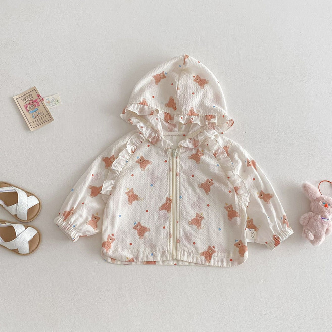 아리앤하트 샤베베 여아 프릴쿨링 바람막이