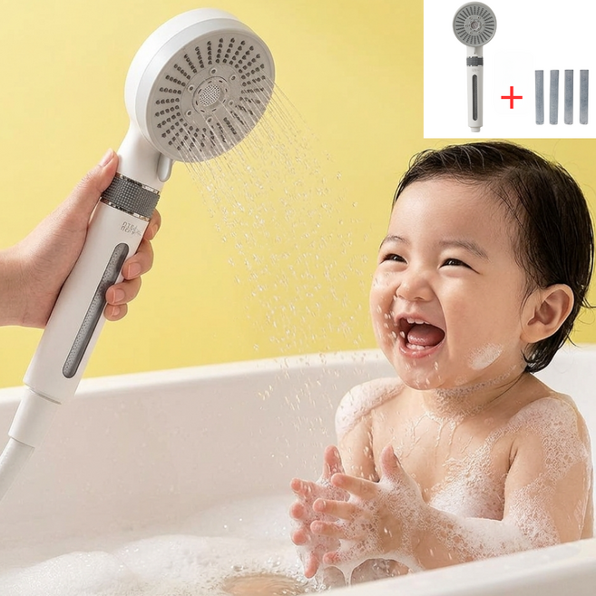 아토퓨어 필터 샤워기 수압상승 저자극 아기 온오프 마이크로버블 (필터1년세트), [38%할인세트] _샤워기+필터4개, 1세트