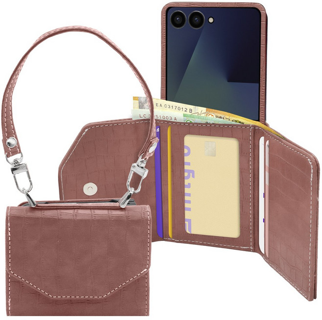 인트그로 크로코 카드수납 스트랩 핸드백 케이스