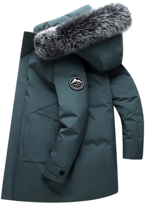 겨울 아우터 남성 패딩 도톰 하프 기장 후드 기모남오리털 패딩