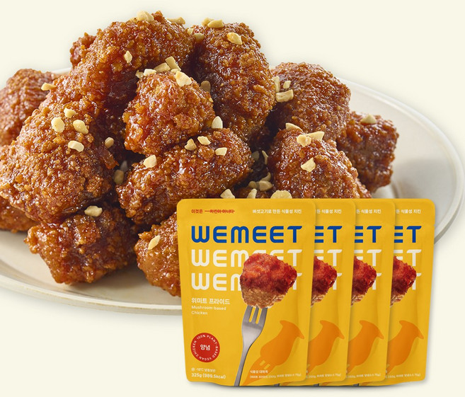 위미트 프라이드 비건 치킨 양념 325g, 4개