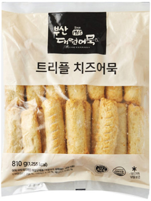 도매 한박스 부산 대원어묵 모짜렐라 체다 크림 트리플 치즈어묵 총810g, 20개, 810g