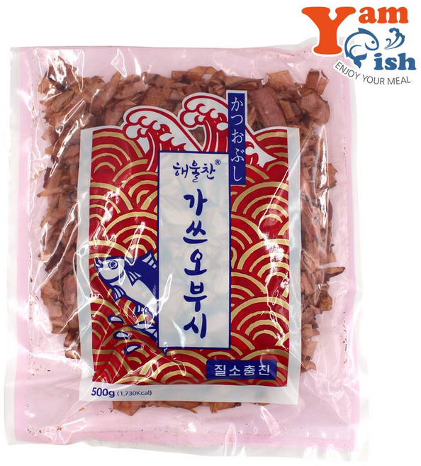 해울찬 식자재 육수 주먹밥 업소 식당 용 조미료 시즈닝 향신료 육수용 가쓰오부시 500g, 1개