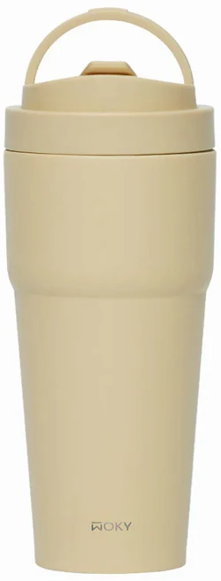 WOKY 保溫杯 隨行杯, 奶茶色, 750ml, 1個