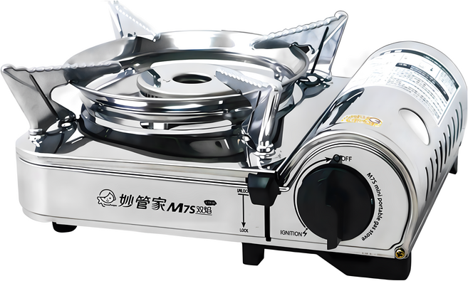 妙管家 雙焰瓦斯爐 M7S, 不鏽鋼, 1個