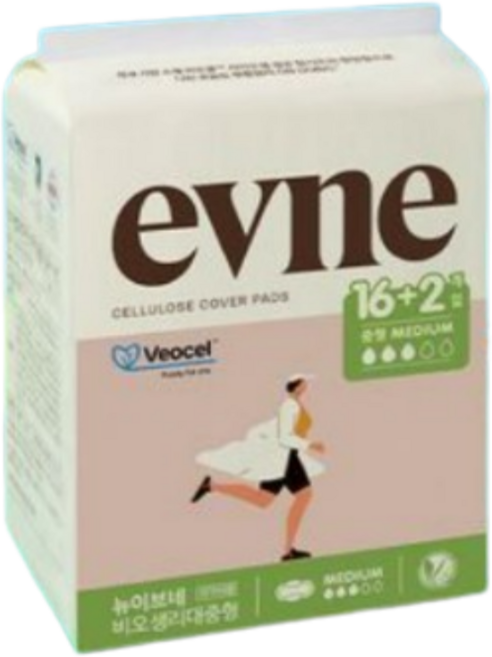 운동생리대 비오셀 생리대(뉴비오 중형16P+2P), 중형, 1개