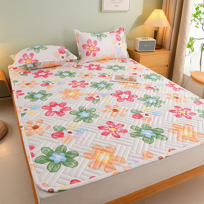 먼지없는 알러지케어 침대패드 밴딩형 고정밴드 사계절 데일리 매트리스 패드, 사진색D