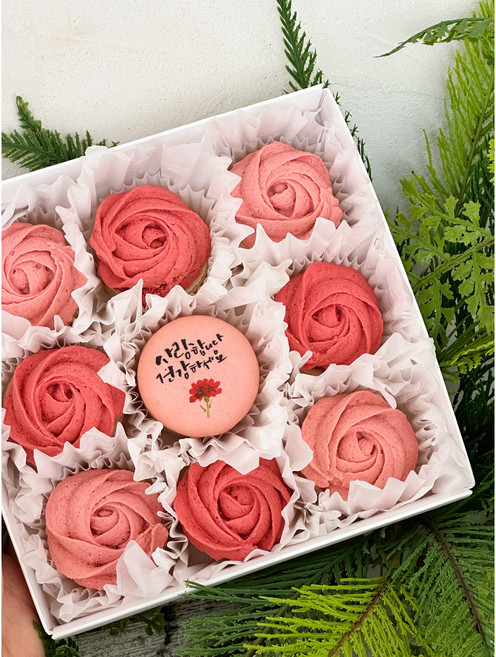 마카롱스튜디오 어버이날마카롱 스승의날 장미꽃마카롱 기념일 단체 생일마카롱 9구/ 프린트마카롱, 1개, 1g