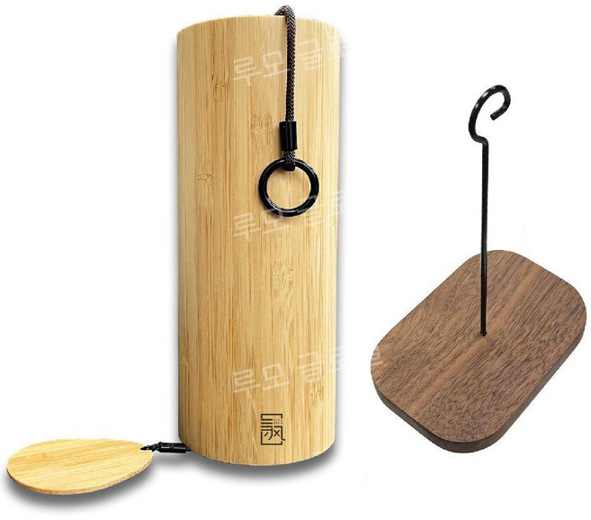 코시차임 요가 명상 힐링 사운드 대나무 필라테스 윈드차임 바람 코시벨 도구 종 벨 명상도구, G. 비  Dm코드 + 접착식 걸이