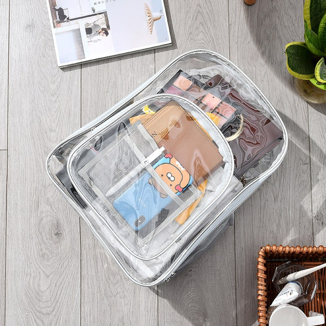 SHOPPI 대용량 투명 PVC 비치백 백팩 해외여행 물놀이 가방