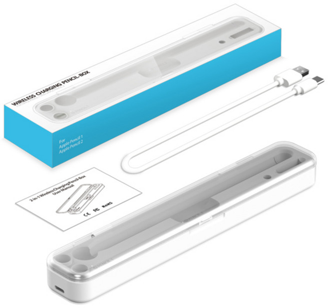 무선 충전 펜꽂이 무선 충전기 펜 케이스 펜슬 1 2 아이패드 호환 펜슬 1 2, [01] P1, 한개옵션1