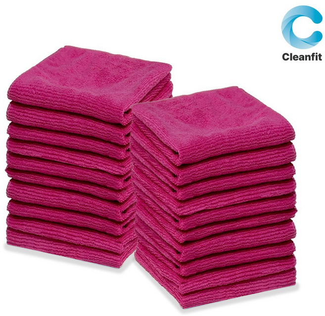 크린핏 경편 극세사 손걸레 40x40, 경편(분홍), 20개