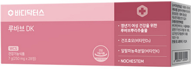 바디닥터스 WCS 루바브 DK 7g, 28정, 1개