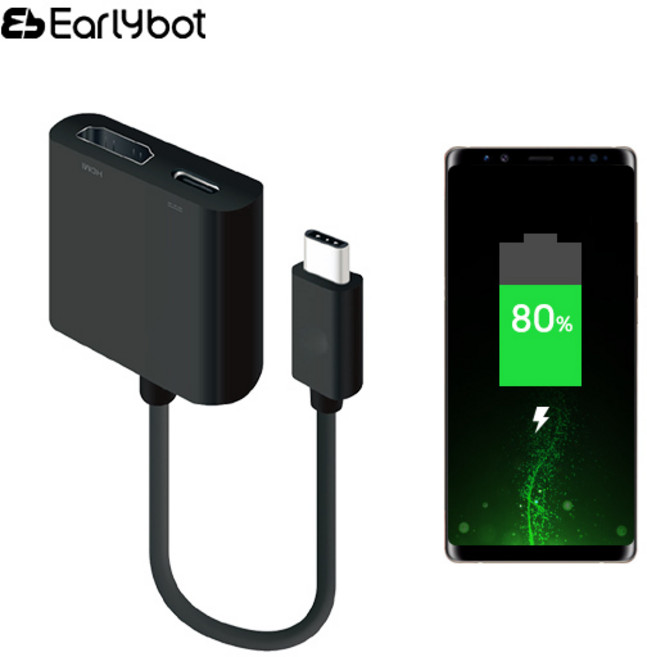 얼리봇 USB-C 3.1 to HDMI 미러링 컨버터 SGV-5000, 1개
