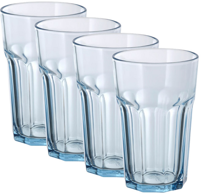 이케아 POKAL 포칼 감성 강화유리 컵 라이트블루 350ml 4개