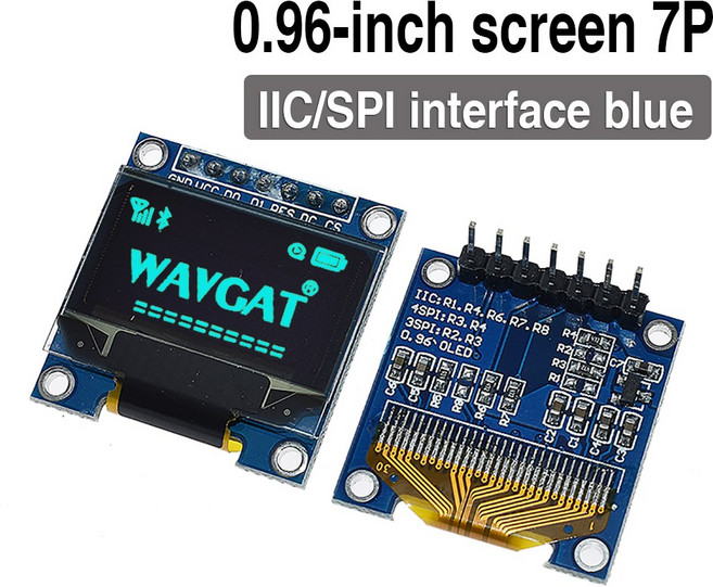 흰색 노란색 파란색 95 4PIN IIC ARDUINO TFT LED 직렬 91 OLED 디스플레이 LCD I2C 7PIN128X64 원본 모듈 96, 7PIN B, 1개