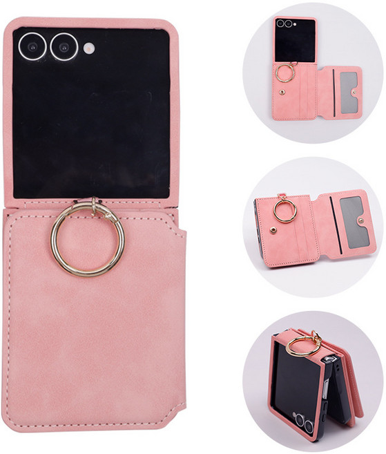 미블룸 갤럭시 카드수납 3장 핑거링 가죽 폰케이스