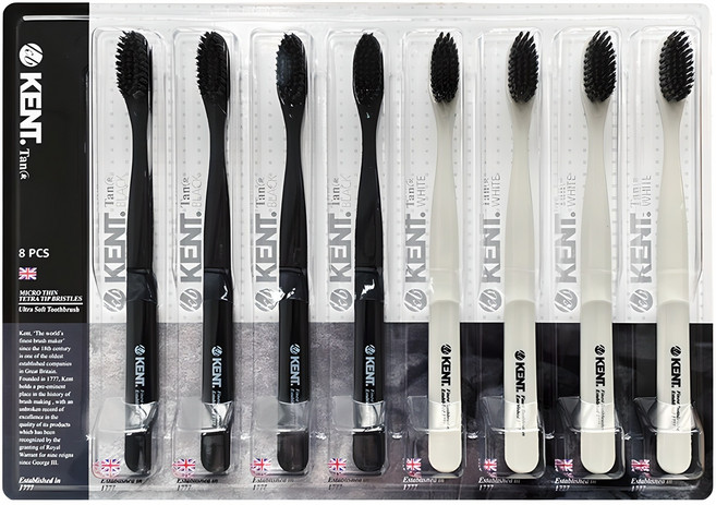 켄트 탄 초극세모 칫솔, 8개입, 1세트