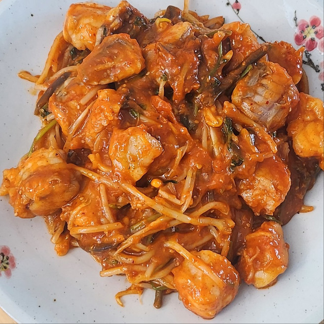 [수산직구팜]아구찜 밀키트 순살 아구찜용 굵은 콩나물 일반맛 양념, 1세트, 1.2kg