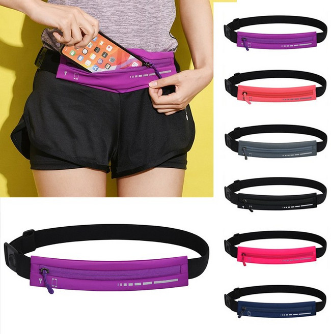 올라이프지 러닝 힙색 런닝 플립 벨트 가방, 퍼플, 1개