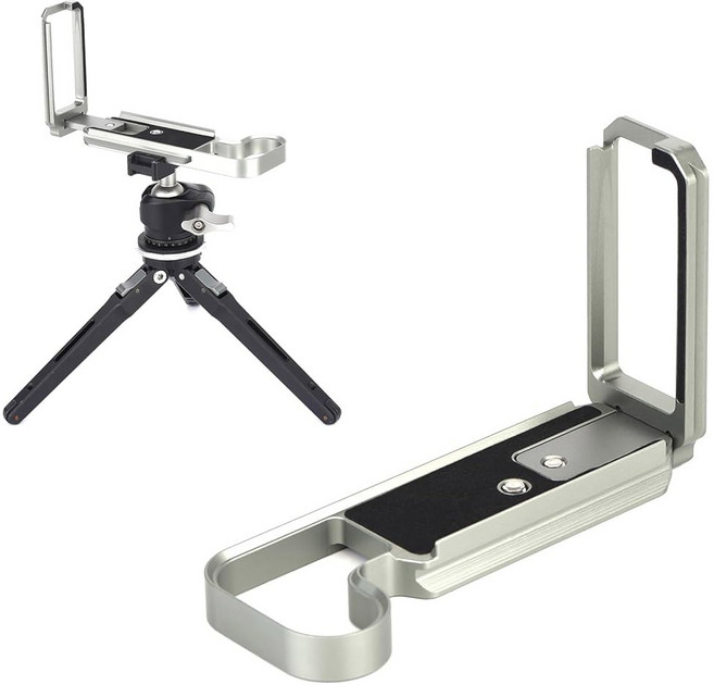 OURHZTB Hasselblad X2D X2DII 100C 카메라용 Arca 릴리즈 서포트 홀더 플레이트 브래킷 마운트 수평 표준 볼헤드와 수직 알루미늄 삼각대 블랙 플레이트, Titanium, 1