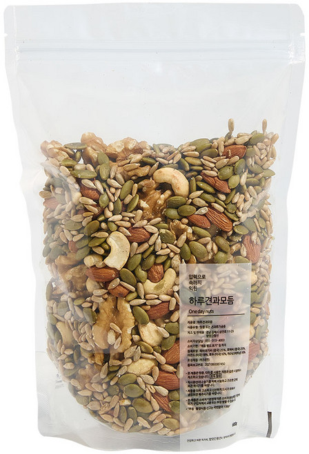 압력으로 볶은 하루견과 모듬 대용량, 600g, 1개