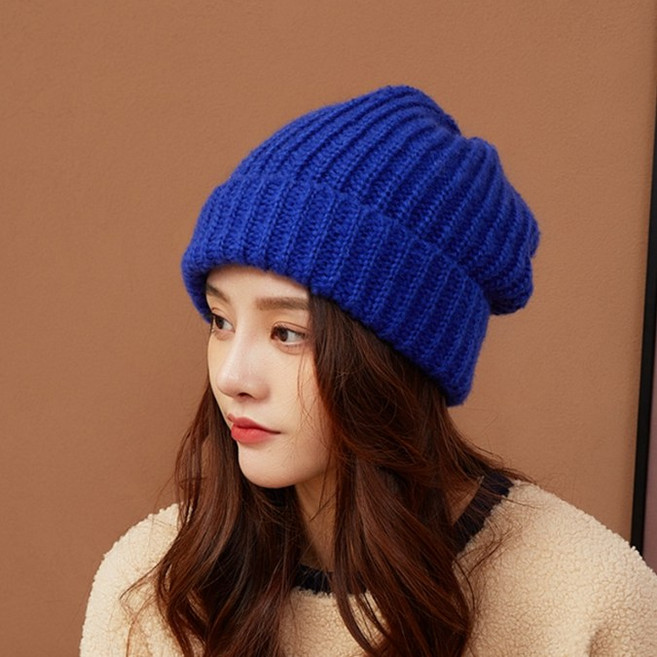 [Bahn 6컬러] 빅사이즈 램스 골지 니트 비니