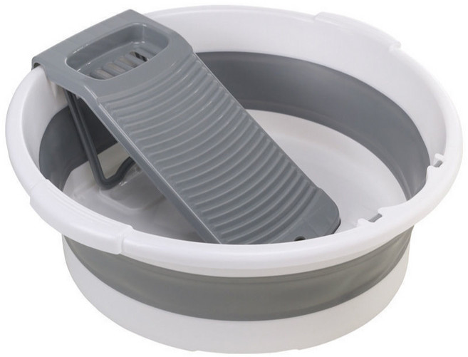 접이식 빨래판 탈부착 대야 속옷 양말 손빨래, 1개, 접이식 빨래판 그레이