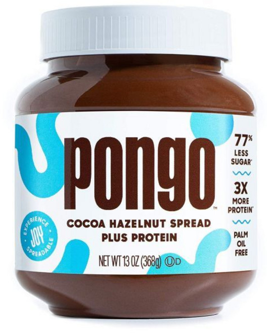 Pongo Cocoa Hazelnut Protein Spread - 로우 설탕 Carb Sauce Keto-Friendly 초콜릿 디저트 탑ping (13 oz Jar), 1개, 368g
