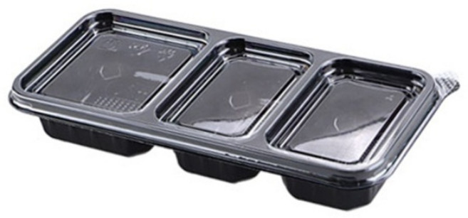 반찬용기 3칸 600개 세트 / 반찬 소스 배달 포장 일회용 용기, 1개, 600세트