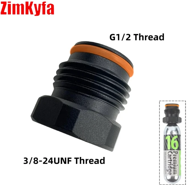 12G 16G 24G CO2 14NGO 나사 변환 825 표준 카트리지 24UNF G1 14 탱크 실린더 어댑터, G1 2 to 3 8 24UNF, 1개