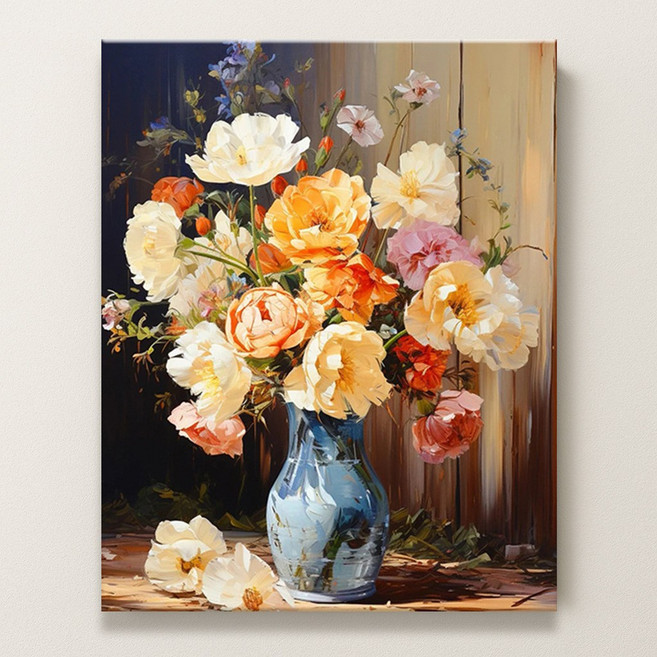 색채움 DIY 명화 유화 그리기 색칠하기 세트 40x50cm, SCU03 브라이트 로즈, 1개