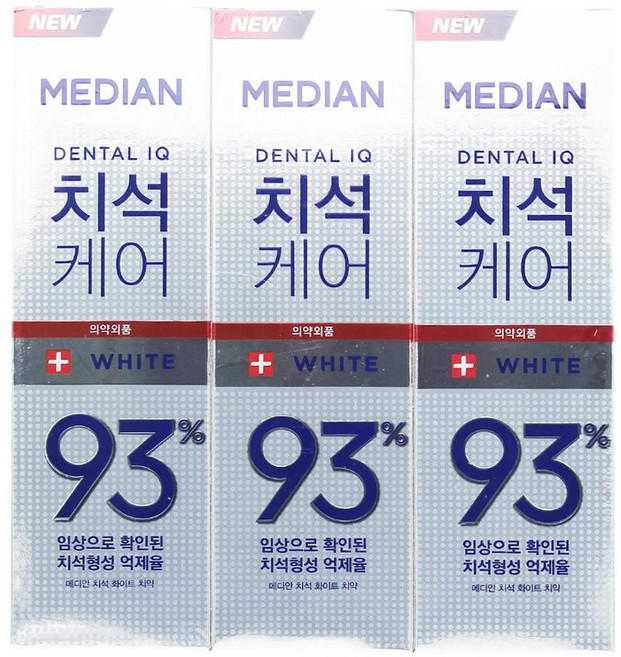 치석 120g 화이트 3P 메디안 치약, 1개