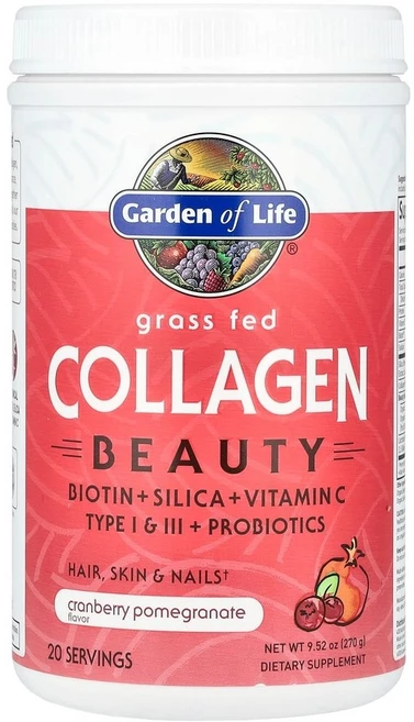 가든오브라이프 그래스 페드 콜라겐 뷰티 크랜베리 석류, 1개, 270g - 쿠팡