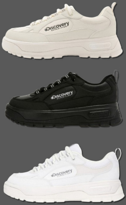 (국내매장정품) 디스커버리 남녀공용 스니커즈 운동화 신발 남자 여자 트래킹화 캔버스 키높이 발볼넓은