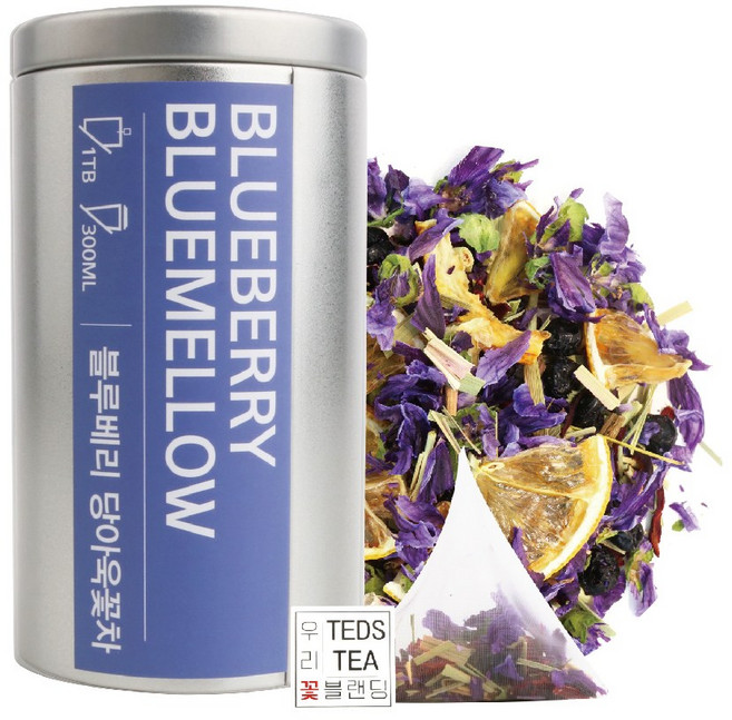 블루멜로우티 블루베리차 과일차 블렌딩차 꽃차, 1개, 1g, 12개입