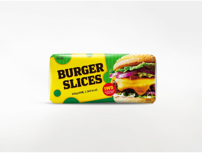 [코다노 호크랜드] 버거 슬라이스 체다치즈 800g 48매, 8개