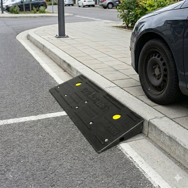 크램프 카업 차량진입판 문턱 경사로 차량 경사판 발판, 고강도, 1개