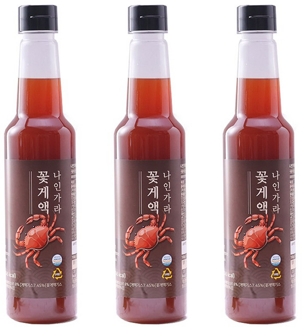 나인가라 꽃게액젓 무침요리 탕요리, 3개, 670ml