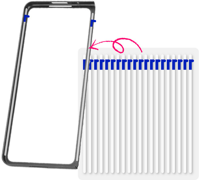 폴드 전기종 논슬립스티커 20개 1세트 양면테이프 폴드케이스스티커, 1개