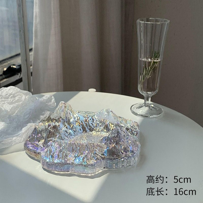 담배재떨이 빙산모형 감성 인테리어소품 업소용, 빙산 재떨이 - 오로라받침, 1개