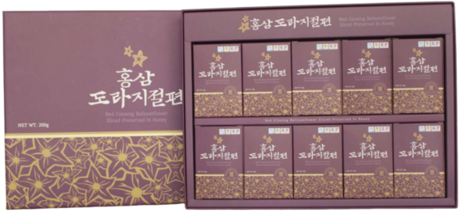 홍삼도라지절편 국산도라지100%, 10개, 20g