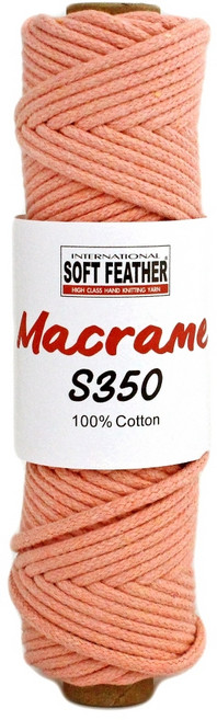 INTERNATIONAL SOFT FEATHER Macrame 編結棉線 S350 3mm 純棉線材, 07, 1個