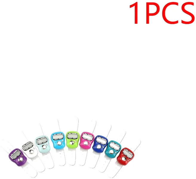 1-20pcs 손가락 카운터 링 5 디지털 LED 전자 휴대용 탈리 카운터 이슬람 Tasbih 구슬과 리모콘 카운터, 02 Color random 1PC