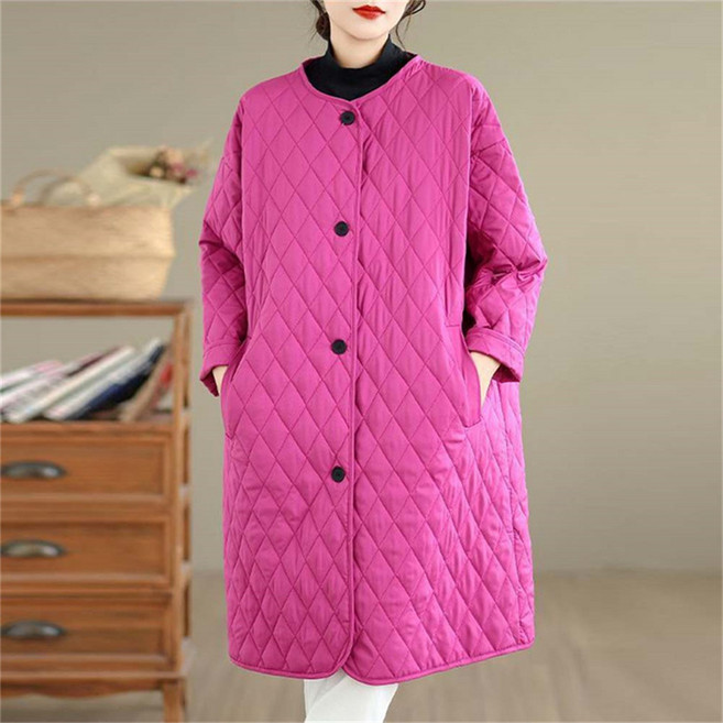besteffie 여성용 오버사이즈 퀼팅 롱 코트 겨울 따뜻한 패딩 두꺼운 외투