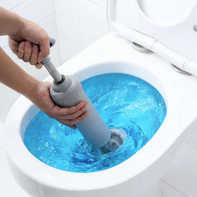 비바프 강력한 고압 압축기 변기 뚫어뻥, 그레이