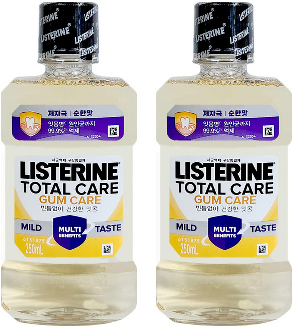 리스테린 토탈케어 검케어 마일드 250ml X 2개