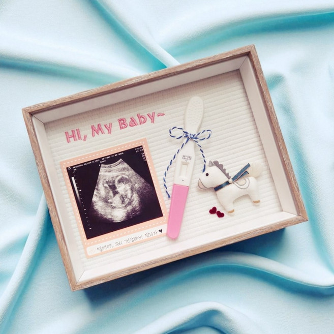 [소동상점] 임테기액자 말띠아기 임테기보관함 임테기보관액자 초음파사진액자 임밍아웃 임신축하선물, 동백꽃