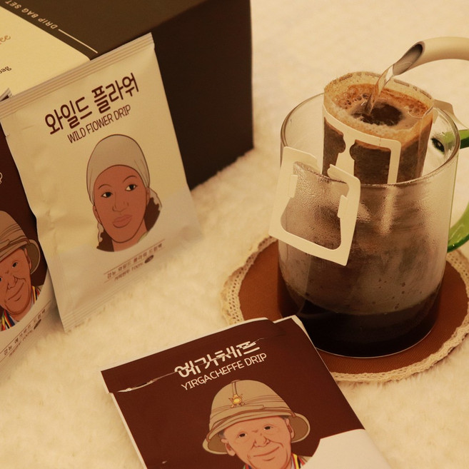 [따뜻한 나눔] 강뉴드립커피 (예가체프+와일드플라워) [원산지:에티오피아], 1박스, 10g, 20개입