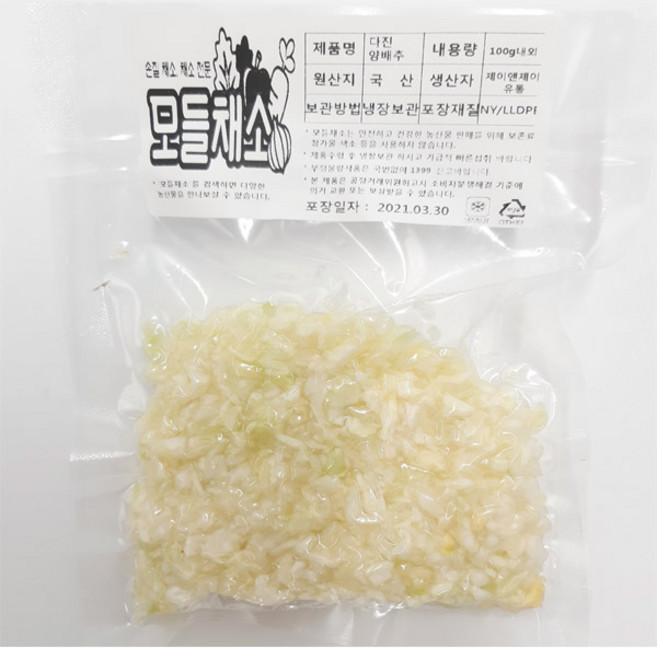 모들채소 다진 양배추 100g 1팩, 1개